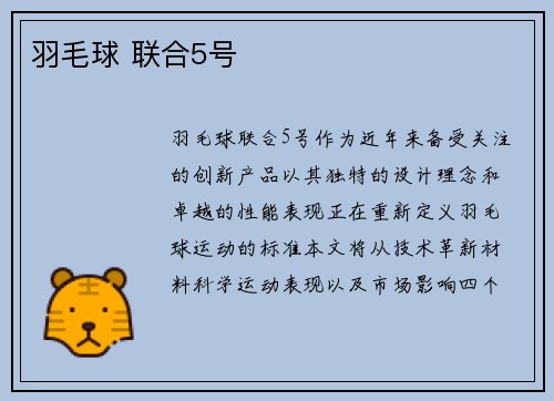 羽毛球 联合5号